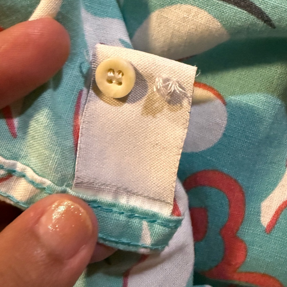 Reyn Spooner Floral Teal Men's Shirt - Picture 8 of 8